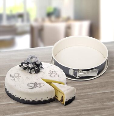 Форма для випічки Zenker Springform Ø 26 см CREME NOIR з антипригарним покриттям, з плоским дном та захистом від протікання, 1 шт.