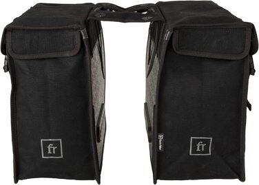 Подвійний кофр FastRider Canvas 36 для багажника, велосипед з бічною сумкою L, сумка-переноска для багажу 100 Kanebas, водовідштовхувальна, світловідбиваюча, легка збірка - (41, чорний)