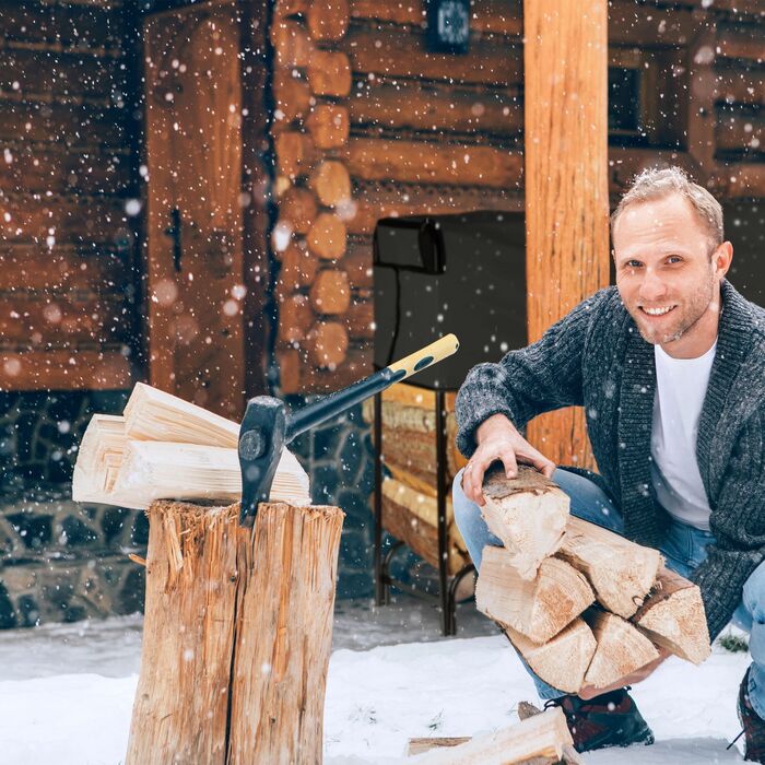 Стійка для дров Relaxdays з великою місткістю та кришкою