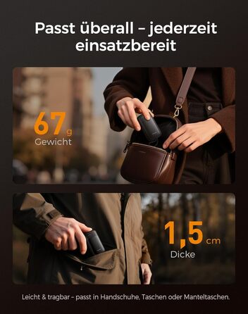 Електричні грілки для рук OCOOPA DuoHeat UT5 - чорні, для кемпінгу, полювання, подорожей, подарунок для чоловіків