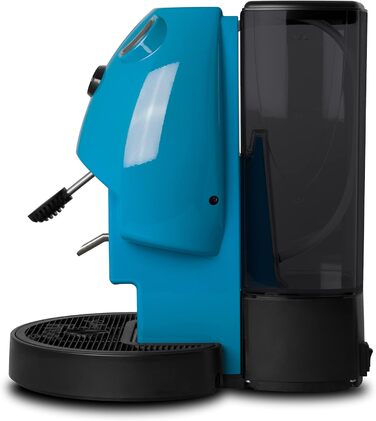 Кавомашина Didiesse Baby Frog Pad – компактна кавоварка з падами, 450 Вт, 1,5 л бак, Standby, білий/Miami-blue