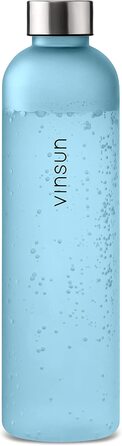 Пляшка для пиття Vinsun об'ємом 1 л-багаторазова, екологічно чиста, не містить вуглекислого газу, спортивна пляшка Tritan для активного відпочинку, школи, коледжу, велосипеда, офісу, тренажерного залу (650 мл, синя)