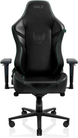 Крісло VALK Freya для геймерів та офісу: регульоване, з підлокітниками 4D, підставкою для голови та попереку, чорне, з екошкіри