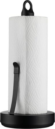 Тримач для паперових рушників blomus LOOP, чорний, матовий, з обважненням для одноручного використання, 34 x 15 x 15 см
