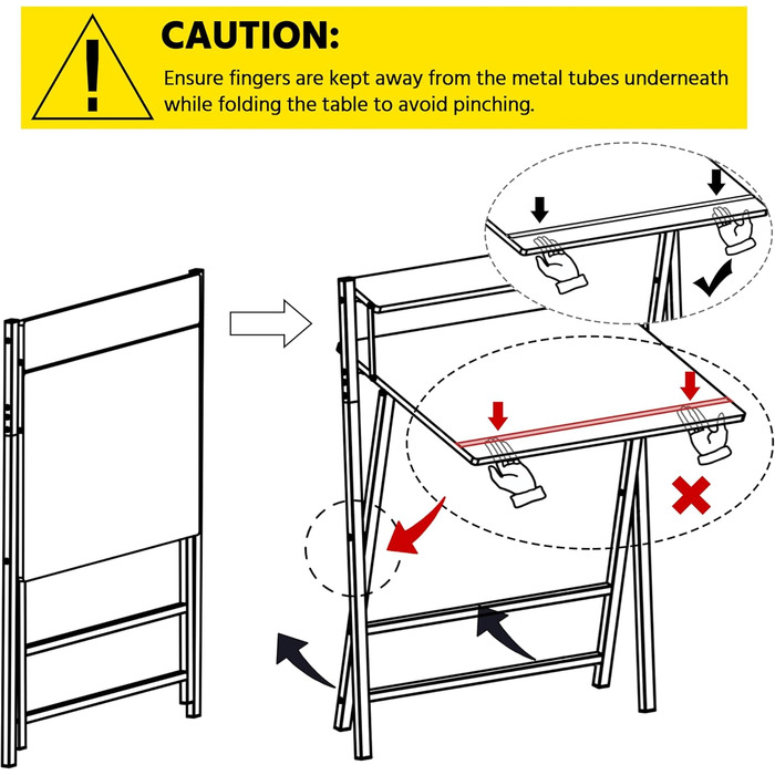 Складний стіл Yaheetech 80 см для комп'ютера з полицею, двоступінчастий робочий стіл з підставкою для монітора, стіл для ноутбука для дому/невеликих кімнат/вітальні, білий, 80 см x 50 см, 86.5x60.5x90 см