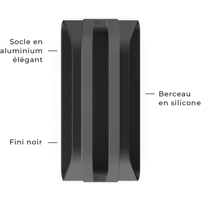 Вертикальна підставка для ноутбука Humancentric: сумісна з MacBook Pro та MacBook Air, чорний колір