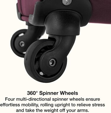 Чемодан U.S. Traveler Anzio Softside Розширюваний Spinner, 22 дюйми, блакитно-зелений