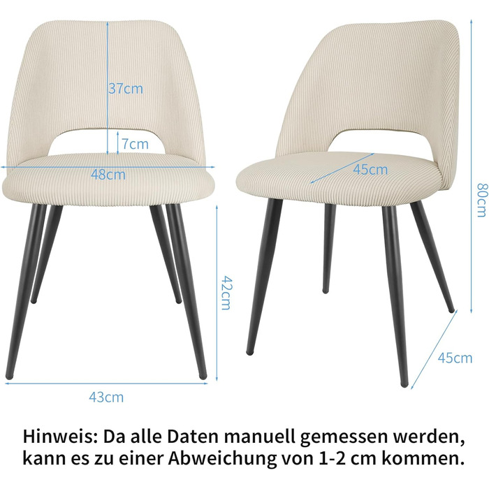 Набір з 4-х обідніх стільців у вітальню, кухню, спальню, бежеві, з вирізом на спинці, з м'якою оббивкою з велюру