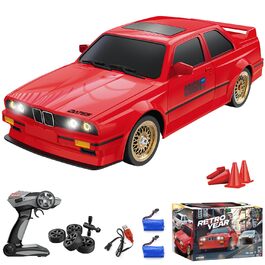 RC Автомобіль для дівчаток 1:16, Дрифт-кар зі світлодіодами 2.4GHz 4WD, Швидкість 30км/год, RTR, 2 акумулятори та дрифт-шини