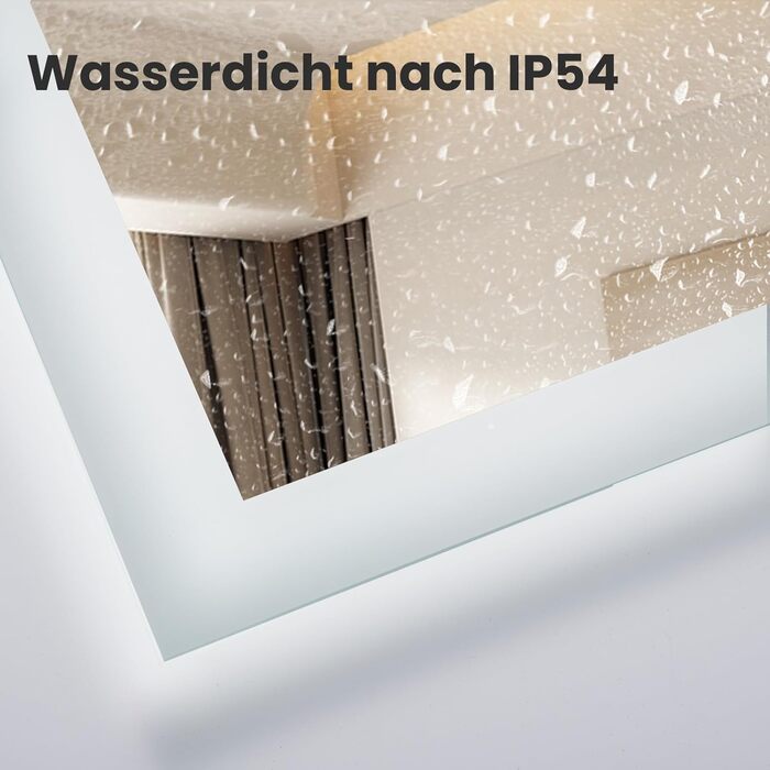 LED дзеркало для ванної кімнати з підсвічуванням | Вологостійке (IP54) | Сенсорне керування | 60x50 см | Вертикальна/Горизонтальна установка