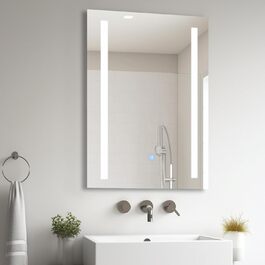 LED дзеркало для ванної кімнати з підсвічуванням | Водостійке IP54 | Сенсорне управління | 70x50 см | Стиль 2