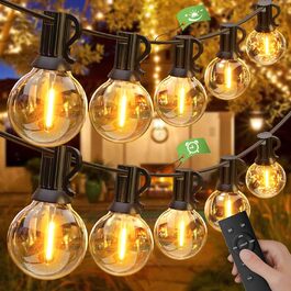 Ланцюжок вогнів GLUROO для вулиці, диммування, 45.7м, водонепроникний, з пульт, 75+2 G40, LED, для саду