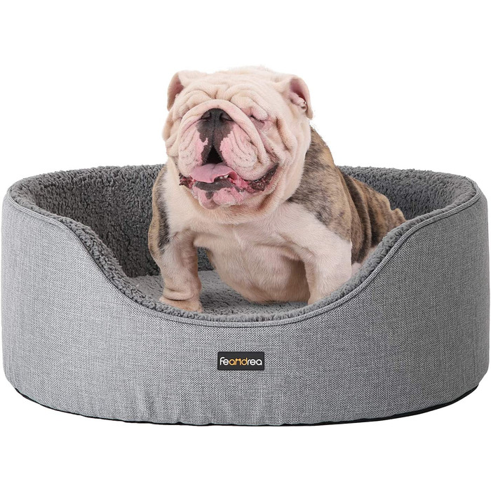 Підстилка для собак FEANDREA, кошик для собак, розкладна подушка, 73 x 60 x 27 см, сірий PGW31GG S (73 x 60 x 27 см) сірий