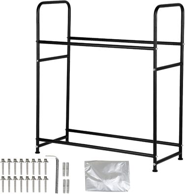 Стеляж для шин на 8 шин: міцна конструкція, регулювання висоти, захисні чохли, 107x46x117 см, вантажопідйомність 180 кг, для гаража, підвалу, майстерні