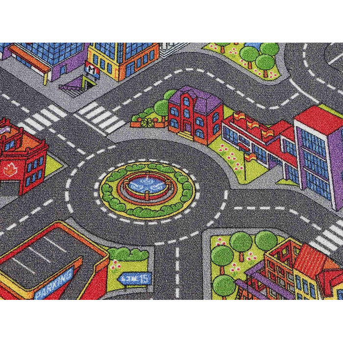 Килимок для ігор Primaflor-міцний дитячий килимок-високоякісний килимок для дитячої - Килимок для ігор для хлопчиків і дівчаток - - 95x133 см (велике місто, 200x300 см (1 упаковка))