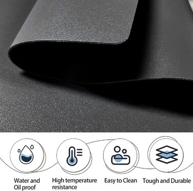 Набір столових серветок, термостійкі, миючі, для кухні, обіднього столу, декор, чорні, 6 шт.