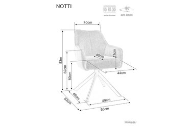 Cтілець NOTTI BREGO чорний каркас/св.беж 31