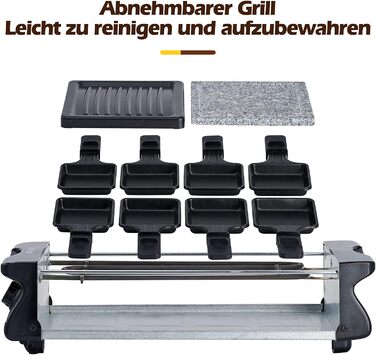 Раглеті гриль Cusimax для 8 осіб з регулюванням температури, антипригарне покриття, 1500W, CMRC-300