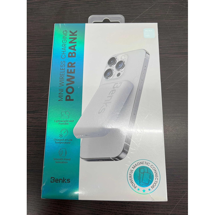 Магнітний, сумісний з iPhone 15/14/13/12, USB-C, синій, 6000mAh