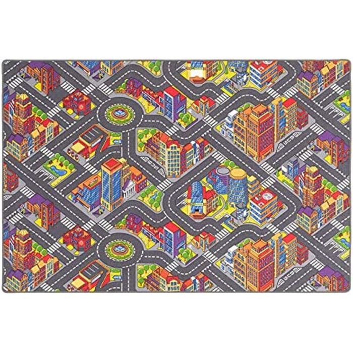 Дитячий ігровий килимок Snapstyle 3D Big City Grey, 24 розміри, 400x500 см