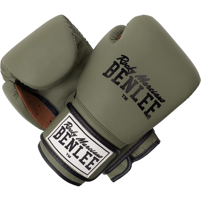 Шкіряні боксерські рукавички Benlee (1 пара) Evans (18 унцій, армійського зеленого кольору)