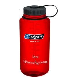 Пластикові пляшки Nalgene 'Everyday WH (червоні, з гравіюванням імені)