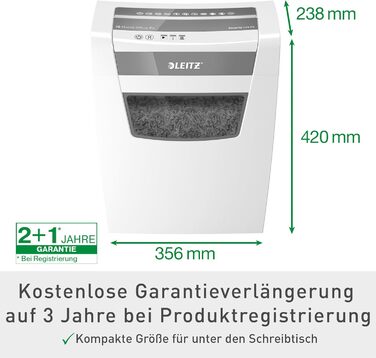 Шредер Leitz IQ Aktenvernichter Home Office: безпечне знищення документів, P4, 23L, для дому та офісу