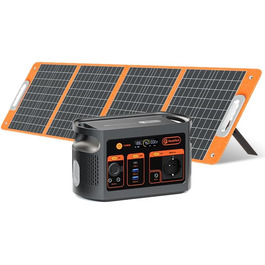 Портативна електростанція FlashFish E103 300W з акумулятором LiFePO4 179.2Wh (3000+ циклів), швидка зарядка, 230V AC, сонячний генератор для кемпінгу, подорожей, надзвичайних ситуацій (179.2Wh + сонячна панель 100W)