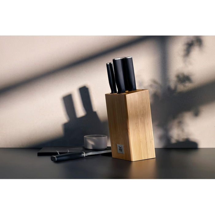 Набір ножів WMF Kineo з підставкою (6 предметів), Made in Germany, бамбукова підставка, нержавіюча сталь