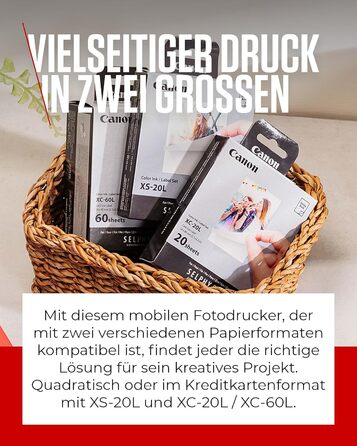 Canon Selphy QX20 – Портативний принтер для фотографій з Wi-Fi, термосублімаційний друк, USB-C зарядка, білий (без чорнил/паперу)