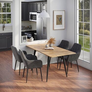 Розкладний стіл Vicco Esstisch Beaver, 80x70 см, золото-дубовий/чорний, 120-160x75x80 см