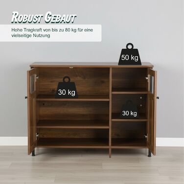 Кухонна шафка Relaxdays з скляними дверцятами