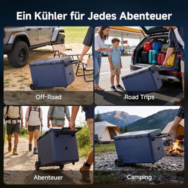 Автомобільний холодильник AAOBOSI 95л: Електричний компресорний бокс, IPX4 водонепроникний, -20°C до +20°C для авто, кемпінгу, подорожей