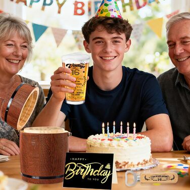 Персоналізований пивний келих з гравіюванням для чоловіка на 60 років, 1966 рік народження, в дерев'яній подарунковій коробці 470 мл + відкривачка + листівка. Ідея подарунка на День народження, День Святого Валентина