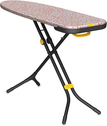 Гладильна дошка Joseph Joseph Glide 135x45 см з регулюванням висоти та стійкою до нагрівання платформою для прасування, зручне зберігання, 4-шаровий бавовняний чохол (Стандарт, Персиковий, 135 см)