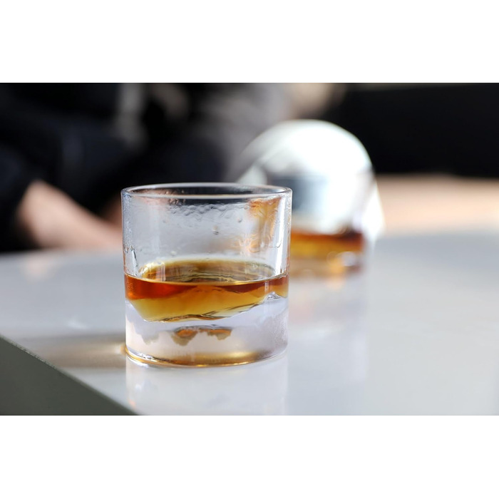 Набір склянок для віскі LIITON American Peaks Kristall, 4 шт., 300 мл, важкі, морозостійкі, ідеальний подарунок для чоловіків