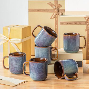 Набір посуду Vancasso Steingut 24 елементи, на 8 осіб: тарілки, салатники, миски. Серія ONION (блакитний), дизайн 