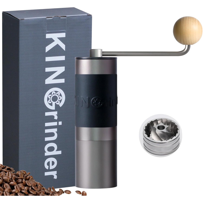 KINGrinder K0 - ручна кавомолка з 140 рівнями помолу для Aeropress, French Press, Drip, 20-25 г