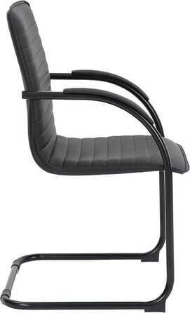 Набір з 2-х відкидних крісел Tira з штучної шкіри, чорного кольору, з м'яким сидінням