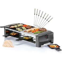 Кам'яна тарілка RACLETTE та тарілка для гриля на 8 осіб 2 шт. 221 см, 1400 Вт