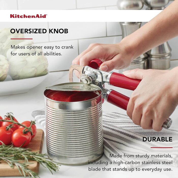 KitchenAid Gourmet Dosenöffнер: багатофункціональний, матове червоне покриття
