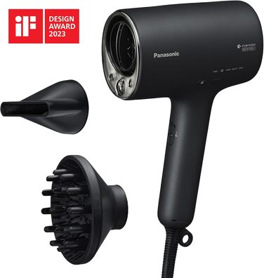 Фен Panasonic EH-NA0J-N825 nanoe™ MOISTURE+ з мінералами, 1600 Вт, чорний, для догляду за шкірою, волоссям та шкірою голови