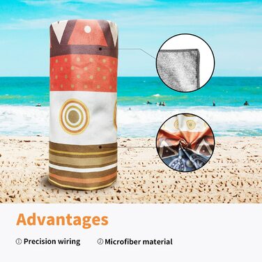 Швидкий сухий пляжний рушник з мікрофібри Hiturbo з футляром для перенесення, рушником під тиском, рушником без піску, рушником з суперпоглинаючим покриттям (Hmt003)
