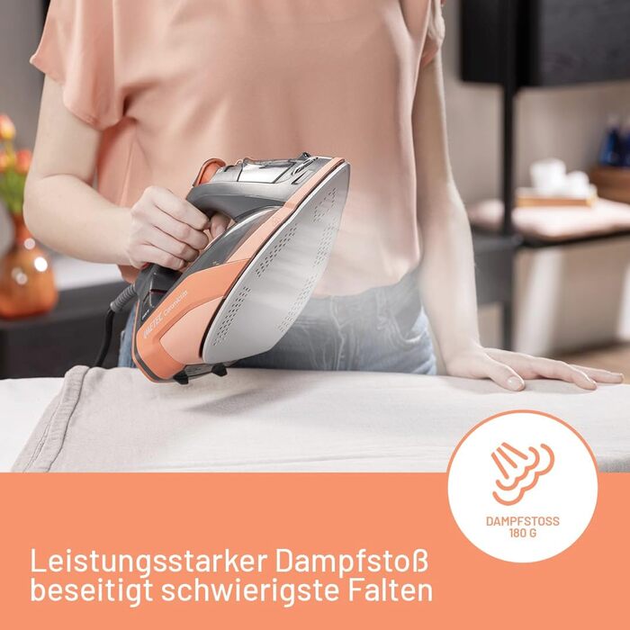 Праска з парою Imetec Activation з керамічно-турмаліновою підошвою, 2400 Вт, ZeroCalc, 200 г/хв