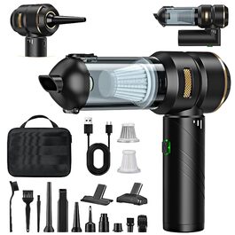 Акумуляторний ручний пилосос 4-в-1 для авто та дому, потужність 28000Па, бездротовий пилосос для прибирання шерсті тварин, кухні та офісу