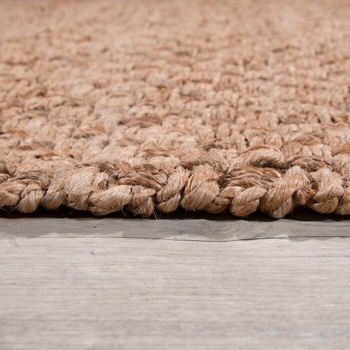 Домашній килим Paco для вітальні з волокна ручної роботи, джутовий мелірований Сучасний візерунок в стилі бохо, Розмір 80x150 см, Колір (80x250 см, натуральний 3)