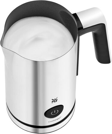 Електричний спінювач молока WMF Stelio, 500 Вт, 150-250 мл, антипригарне покриття, бездротовий, для гарячого та холодного молока, какао, cromargan матовий/сріблястий