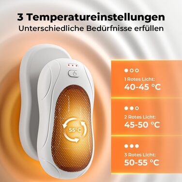 Електричні грілки для рук 2 шт. USB, 6000mAh, 3 режими нагріву, для кемпінгу, відпочинку на природі, офісу