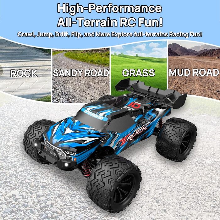 Позашляховик на радіокеруванні 40 км/год для дорослих і дітей (8+), 4WD RC Monster Truck