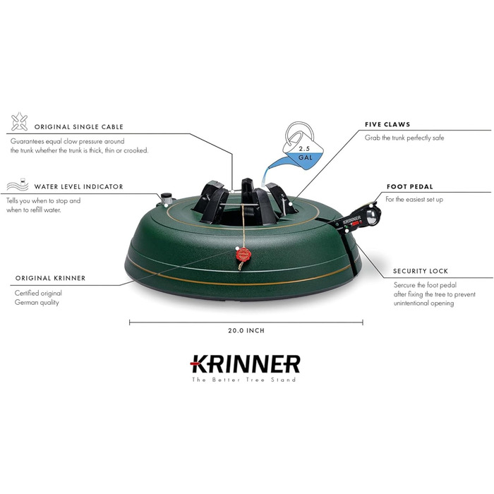 Підставка для ялинки Krinner Tree Genie XXL Deluxe, зелена